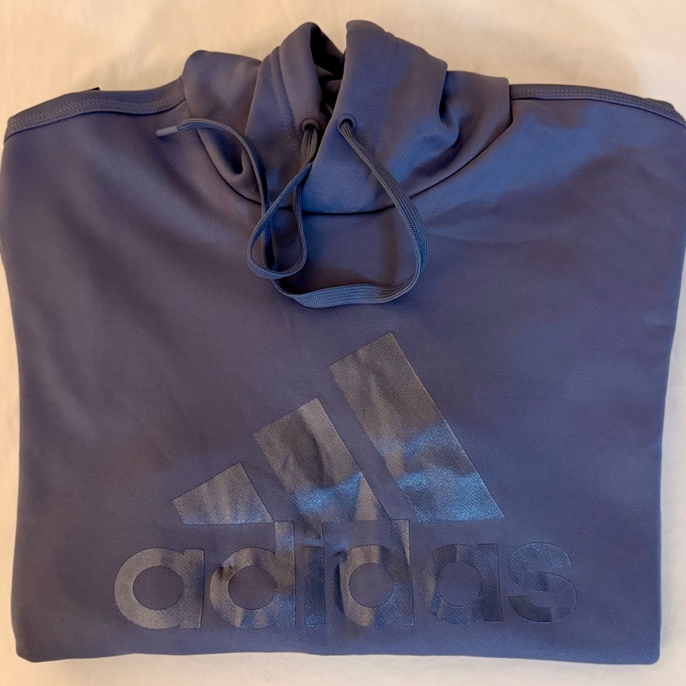 Adidas Women’s Game & Go Big Logo Hoodie – Orbit Violet – Size L (NWOT)